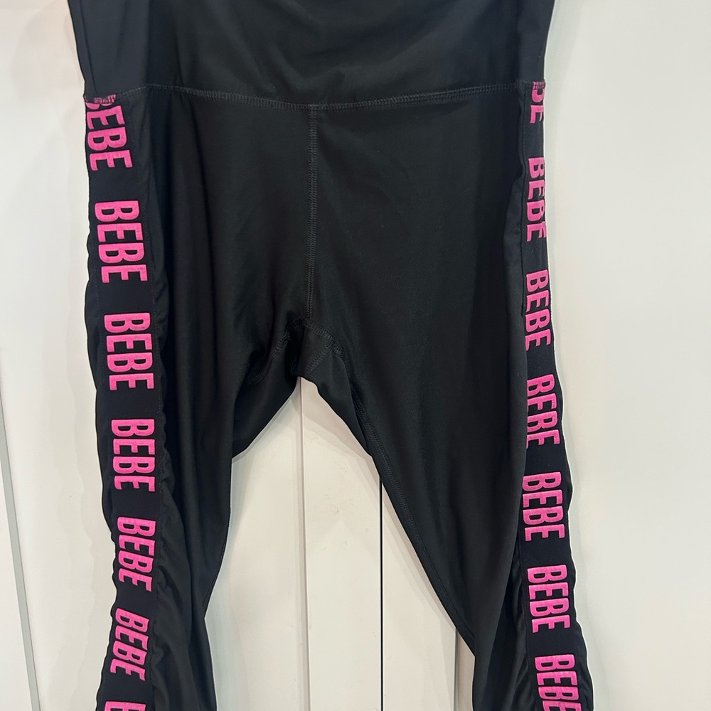 Bebe Black Capris Perfect for pilates yoga crossfit